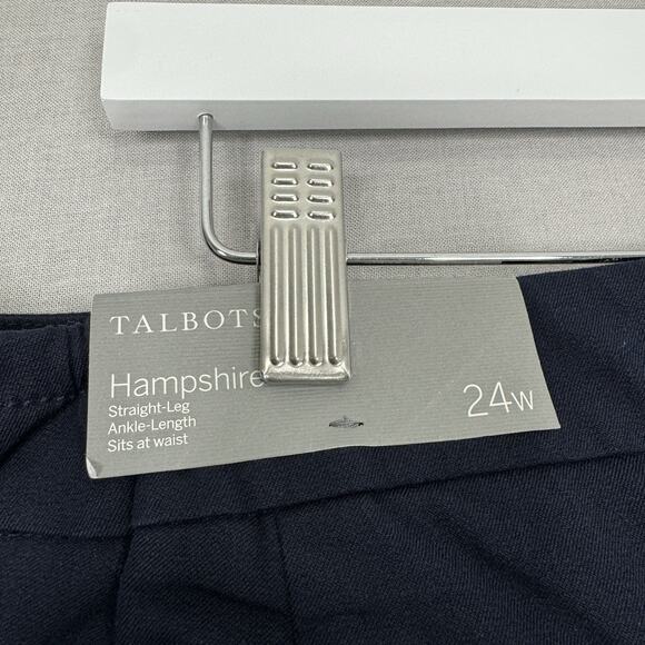 Talbots Womens Dress Pants 24W Blue Hampshire Straight Leg Ankle Trouser Career - Picture 11 of 15
